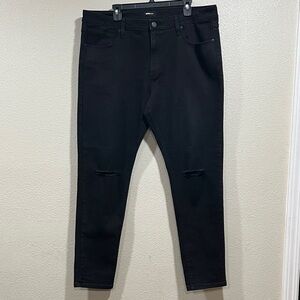 Fashion Nova Slim Fit Black Men’s Jeans - Distressed Knee Design